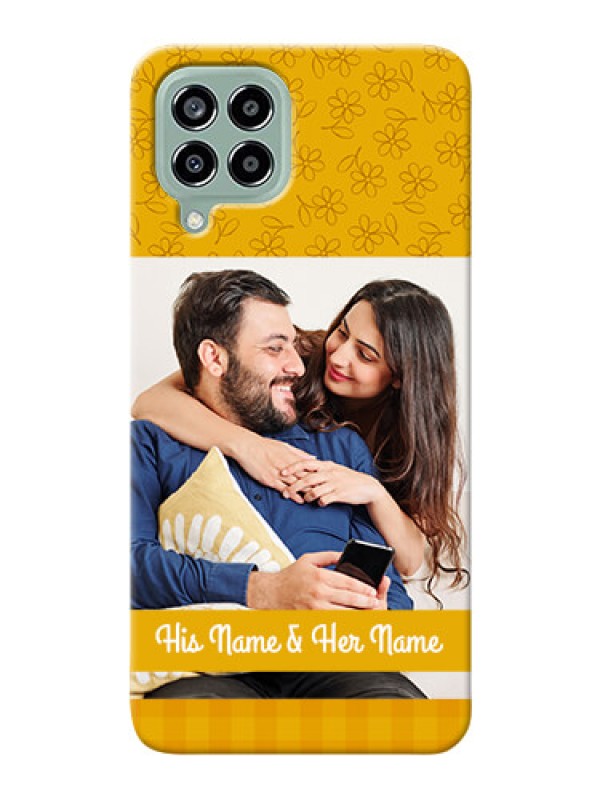 Custom Galaxy M33 5G mobile phone covers: Yellow Floral Design