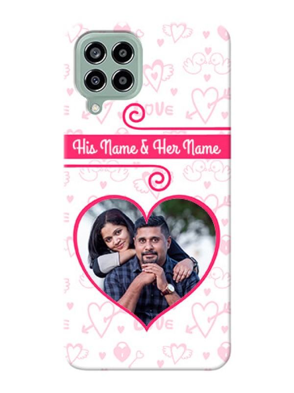 Custom Galaxy M33 5G Personalized Phone Cases: Heart Shape Love Design