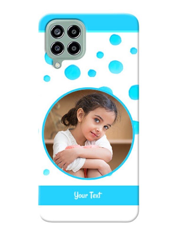 Custom Galaxy M33 5G Custom Phone Covers: Blue Bubbles Pattern Design