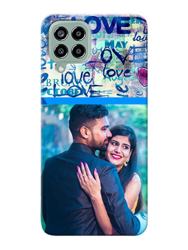 Custom Galaxy M33 5G Mobile Covers Online: Colorful Love Design