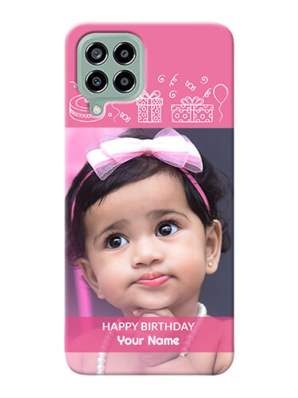 Custom Galaxy M33 5G Custom Mobile Cover with Birthday Line Art Design