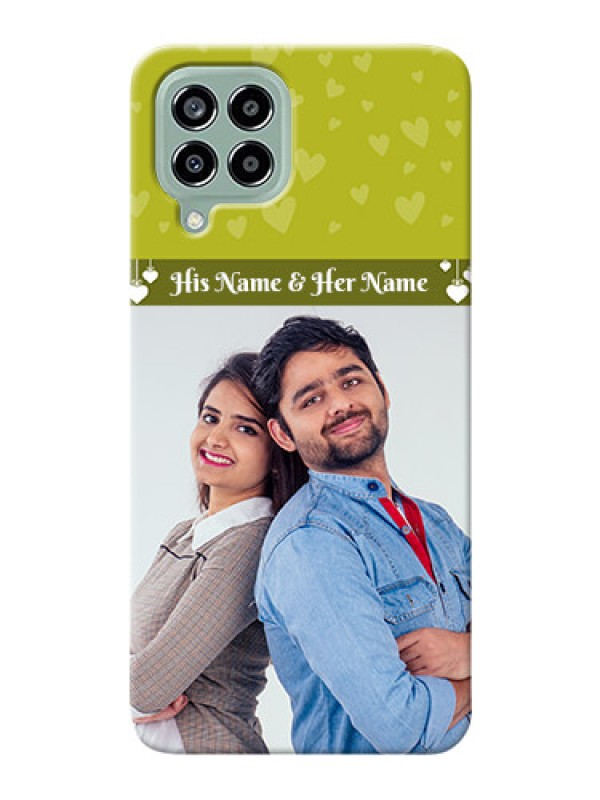 Custom Galaxy M33 5G custom mobile covers: You & Me Heart Design