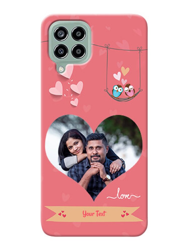 Custom Galaxy M33 5G custom phone covers: Peach Color Love Design 