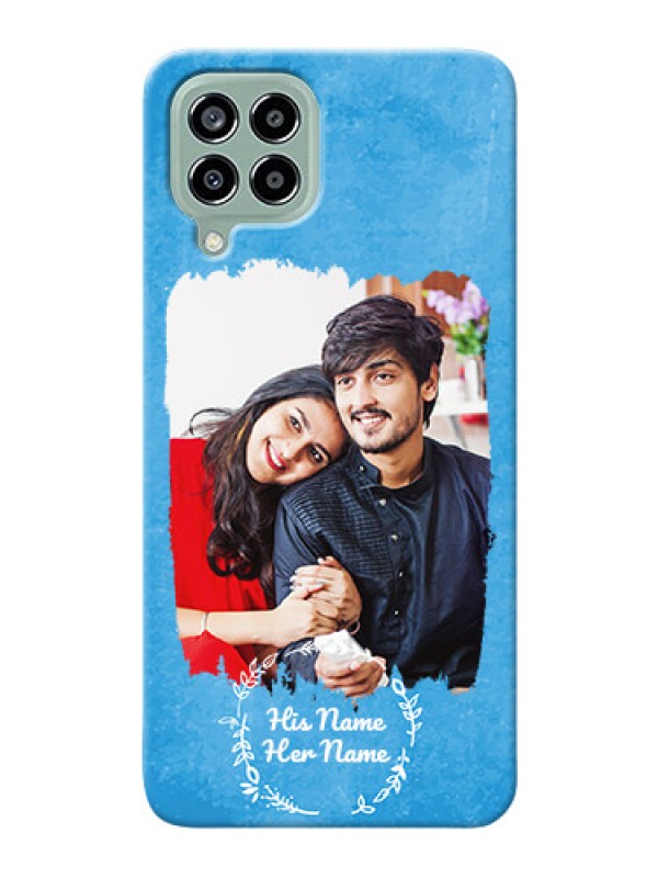 Custom Galaxy M33 5G custom mobile cases: Blue Color Vintage Design