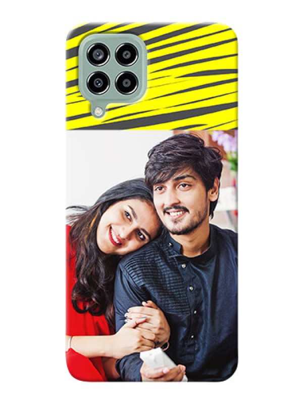 Custom Galaxy M33 5G Personalised mobile covers: Yellow Abstract Design