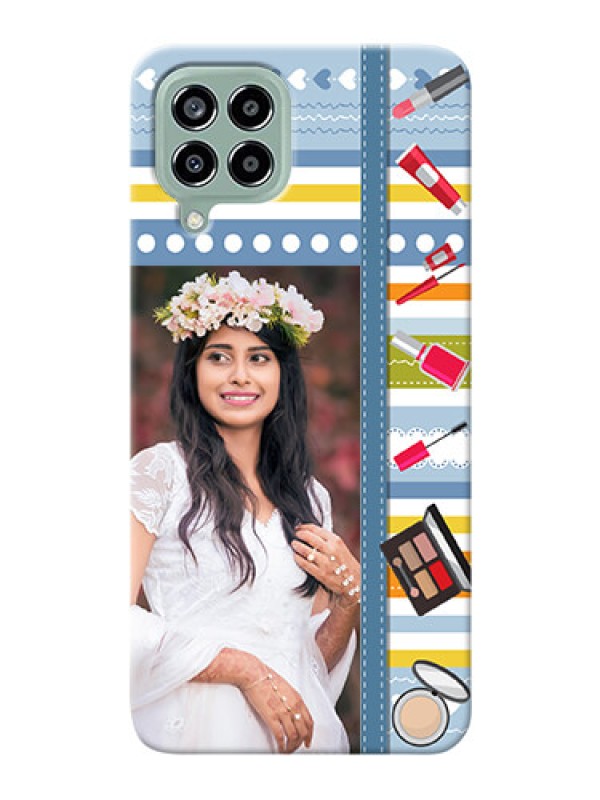 Custom Galaxy M33 5G Personalized Mobile Cases: Makeup Icons Design