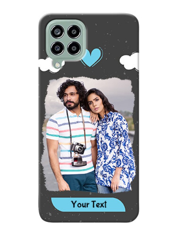 Custom Galaxy M33 5G Mobile Back Covers: splashes with love doodles Design