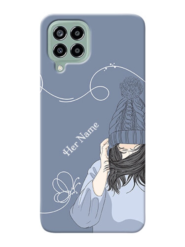 Custom Galaxy M33 5G Custom Mobile Case with Girl in winter outfit Design