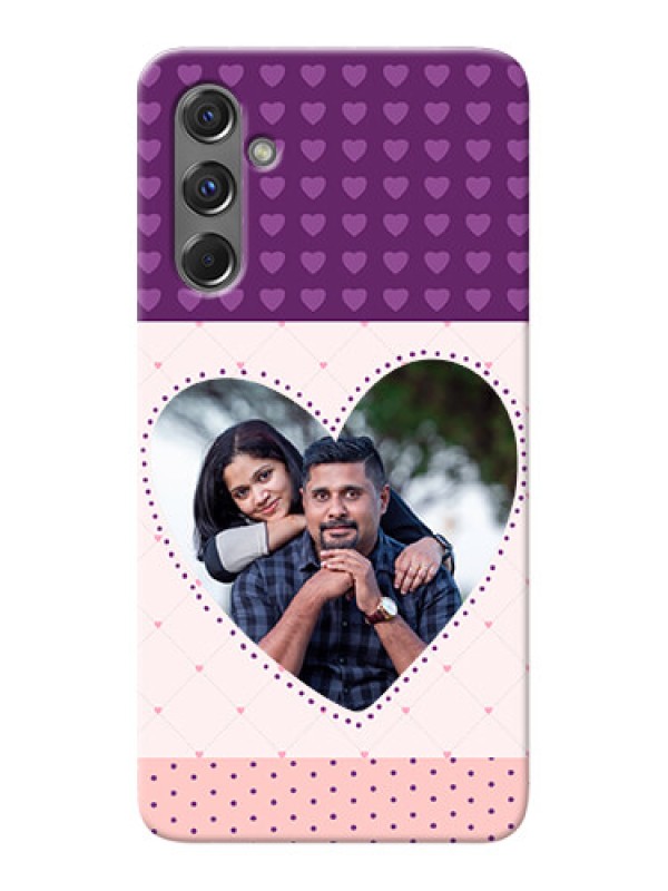 Custom Galaxy M34 5G Mobile Back Covers: Violet Love Dots Design