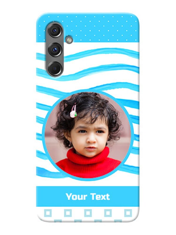 Custom Galaxy M34 5G phone back covers: Simple Blue Case Design