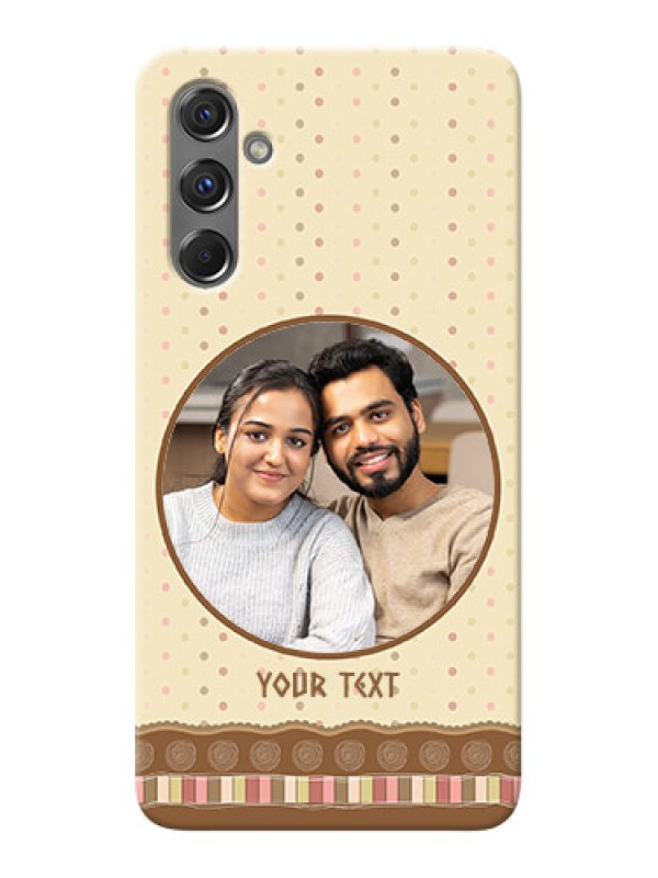 Custom Galaxy M34 5G Mobile Cases: Brown Dotted Mobile Case Design