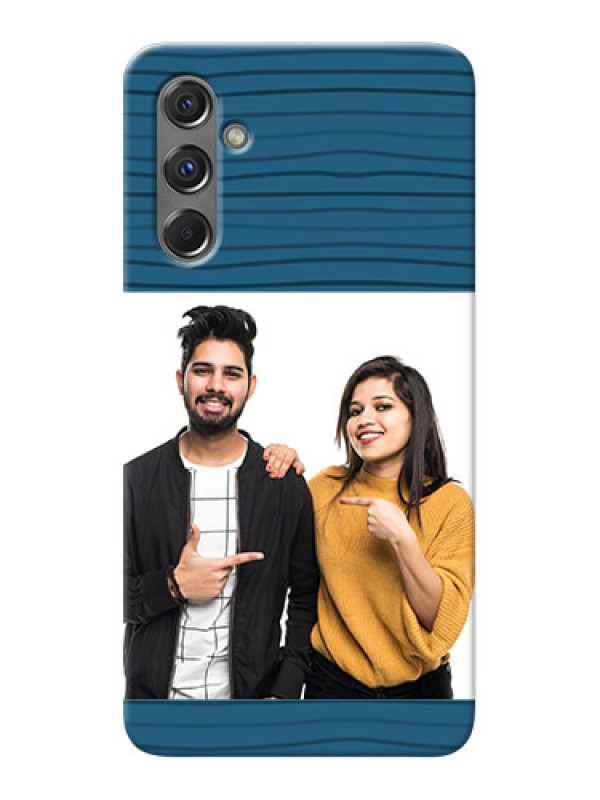 Custom Galaxy M34 5G Custom Phone Cases: Blue Pattern Cover Design