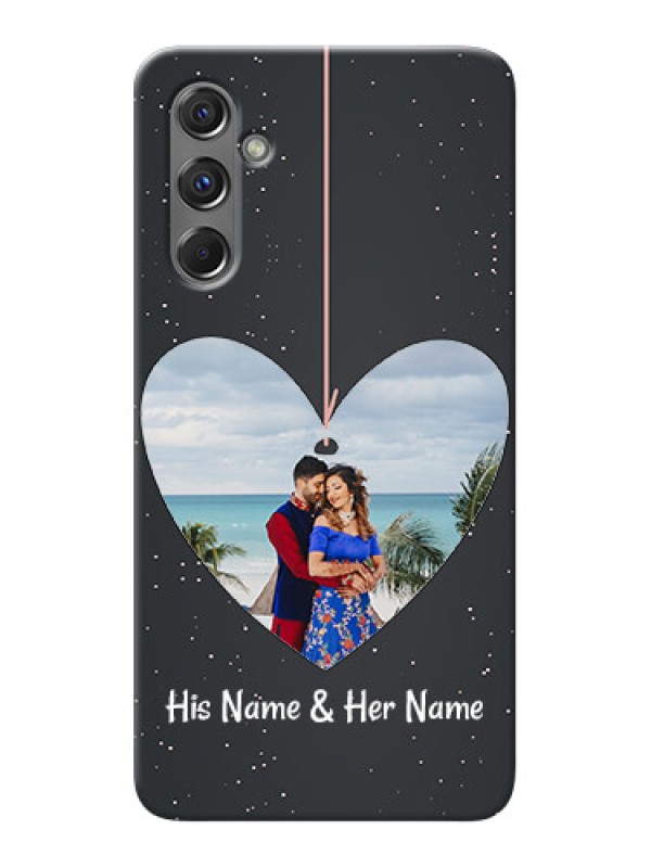 Custom Galaxy M34 5G custom phone cases: Hanging Heart Design