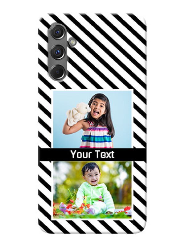 Custom Galaxy M34 5G Back Covers: Black And White Stripes Design