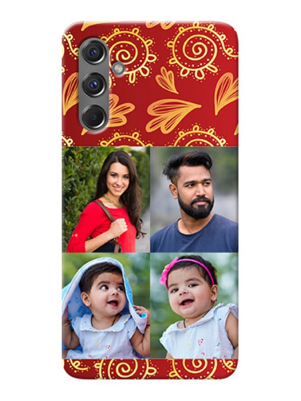 Custom Galaxy M34 5G Mobile Phone Cases: 4 Image Traditional Design