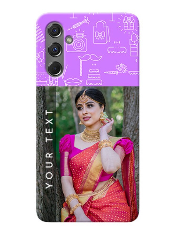 Custom Galaxy M34 5G Personalized Phone Cases: Birthday Icons Design