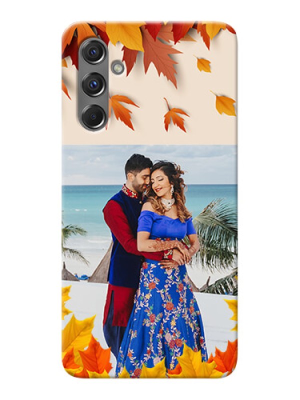 Custom Galaxy M34 5G Mobile Phone Cases: Autumn Maple Leaves Design