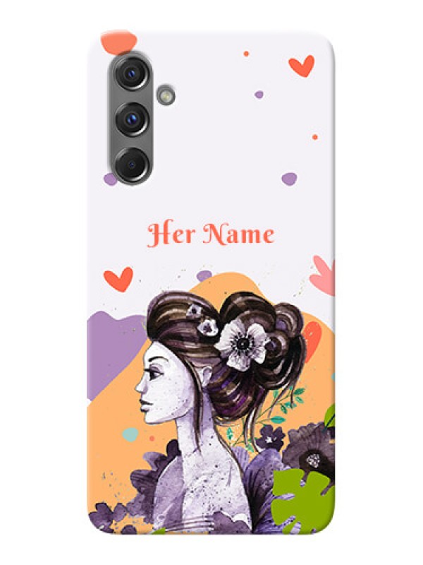 Custom Galaxy M34 5G Personalized Phone Case with Woman And Nature Design
