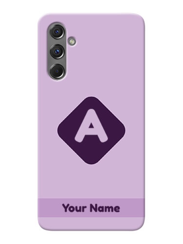 Custom Galaxy M34 5G Custom Mobile Case with Custom Letter in curved badge Design