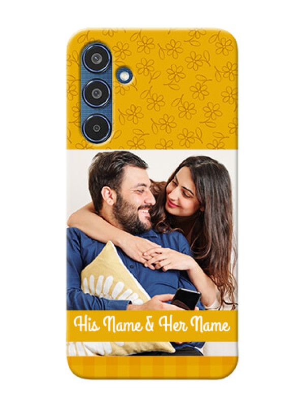 Custom Samsung Galaxy M35 5G mobile phone covers: Yellow Floral Design