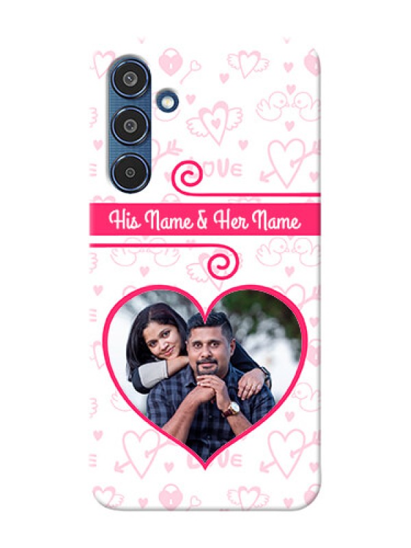Custom Samsung Galaxy M35 5G Personalized Phone Cases: Heart Shape Love Design