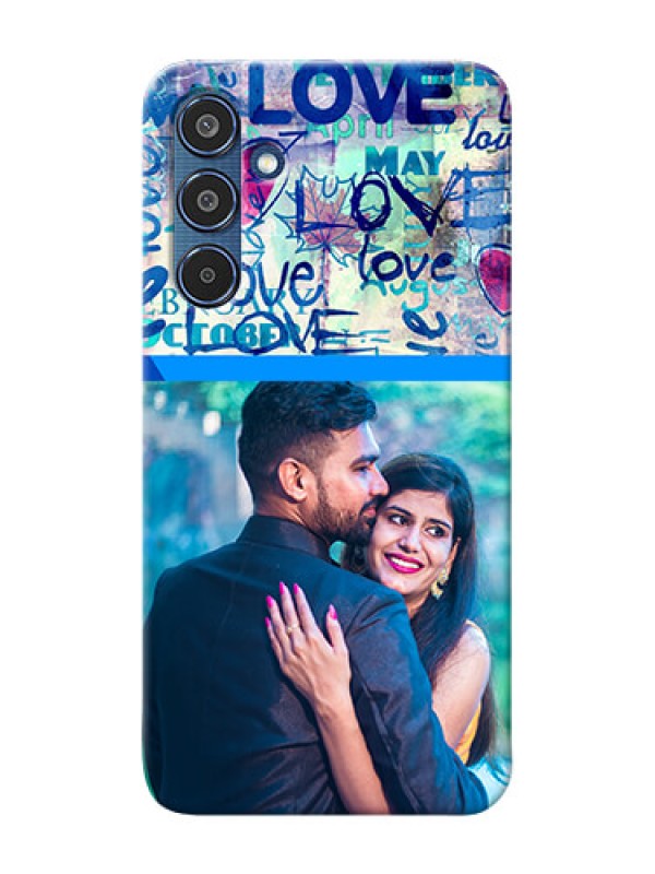 Custom Samsung Galaxy M35 5G Mobile Covers Online: Colorful Love Design