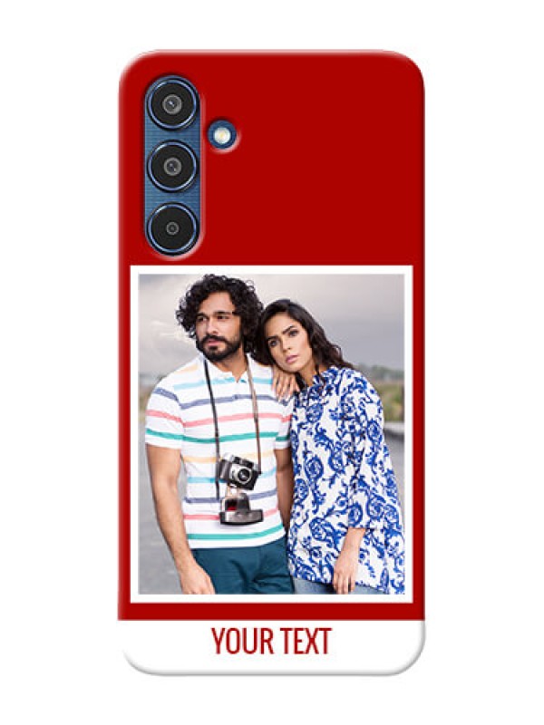 Custom Samsung Galaxy M35 5G mobile phone covers: Simple Red Color Design
