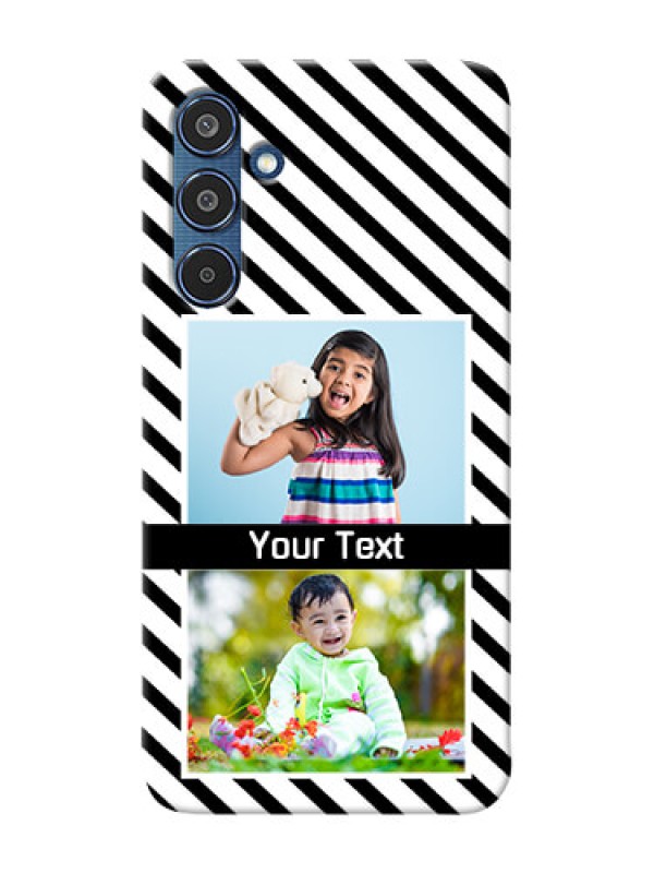 Custom Samsung Galaxy M35 5G Back Covers: Black And White Stripes Design