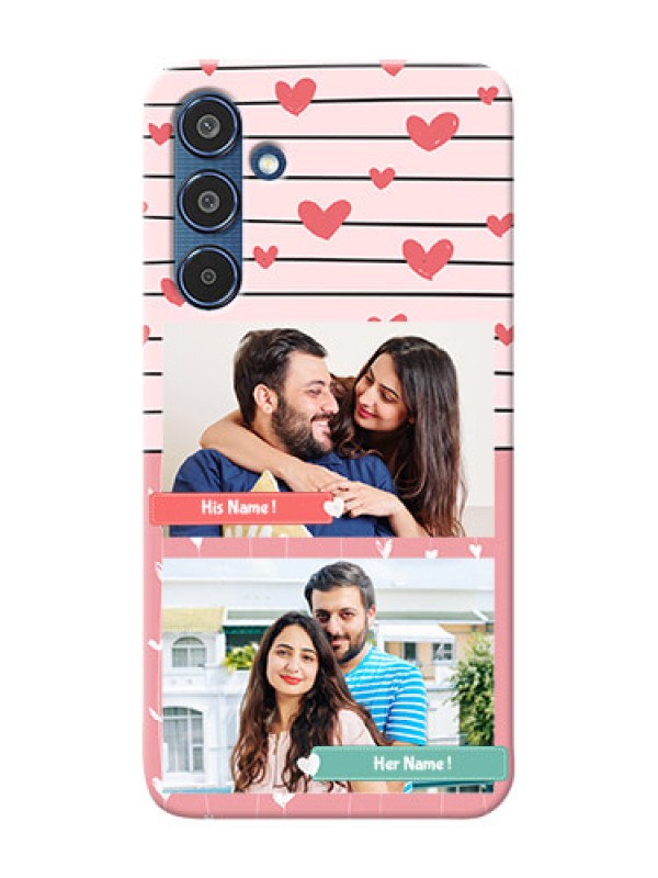 Custom Samsung Galaxy M35 5G custom mobile covers: Photo with Heart Design
