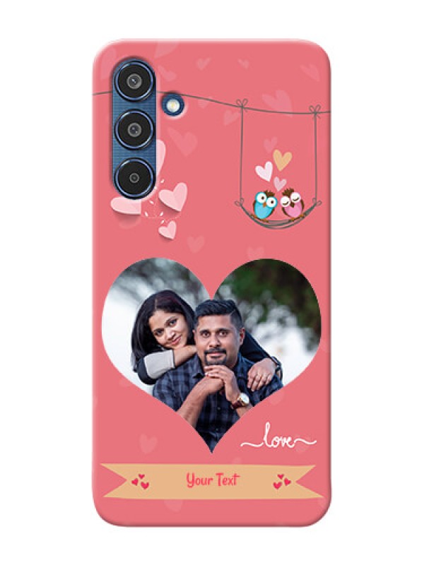 Custom Samsung Galaxy M35 5G custom phone covers: Peach Color Love Design