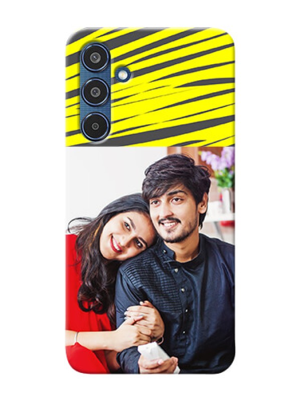 Custom Samsung Galaxy M35 5G Personalised mobile covers: Yellow Abstract Design