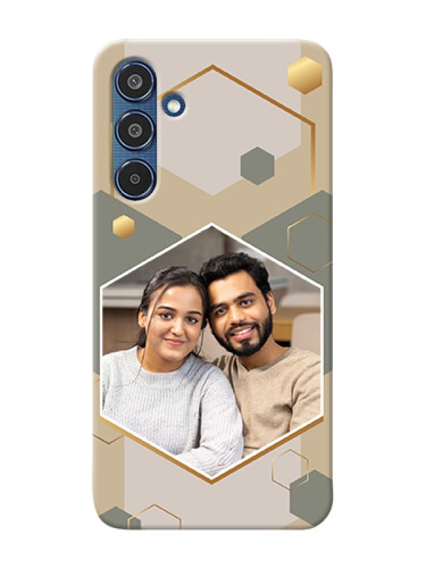 Custom Samsung Galaxy M35 5G Photo Printing on Case with Stylish Hexagon Pattern Design