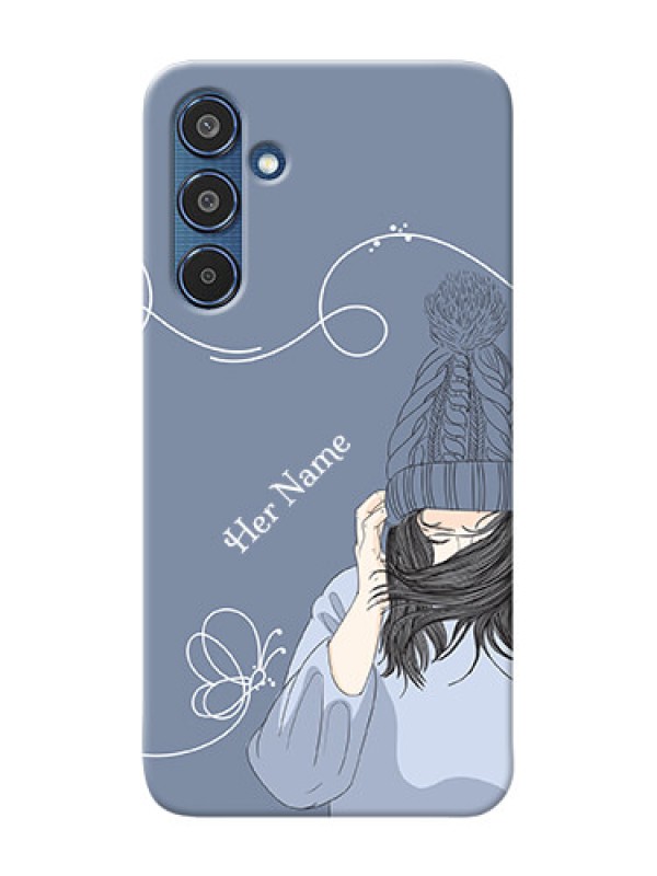 Custom Samsung Galaxy M35 5G Custom Mobile Case with Girl in winter outfit Design