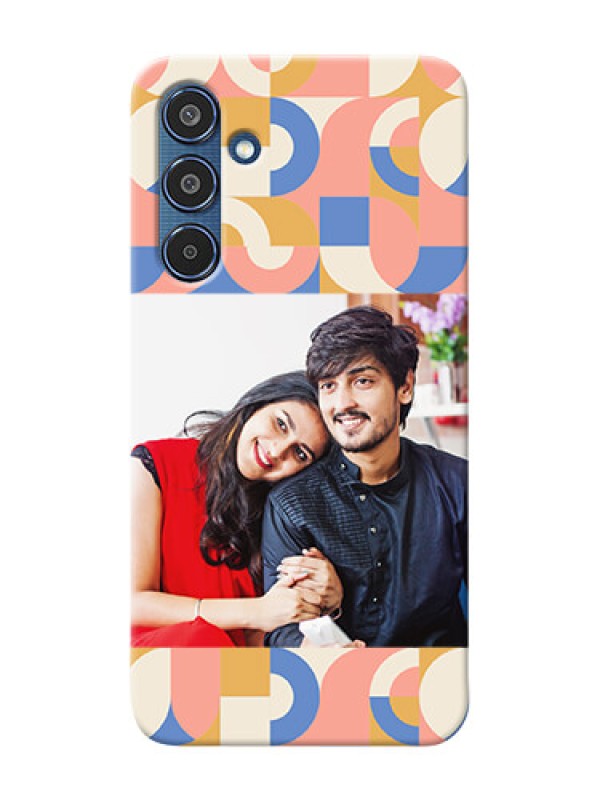 Custom Samsung Galaxy M35 5G Photo Printing on Case with Semicircle Maze Pattern Design