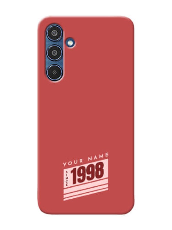 Custom Samsung Galaxy M35 5G Custom Phone Case with Red custom year of birth Design