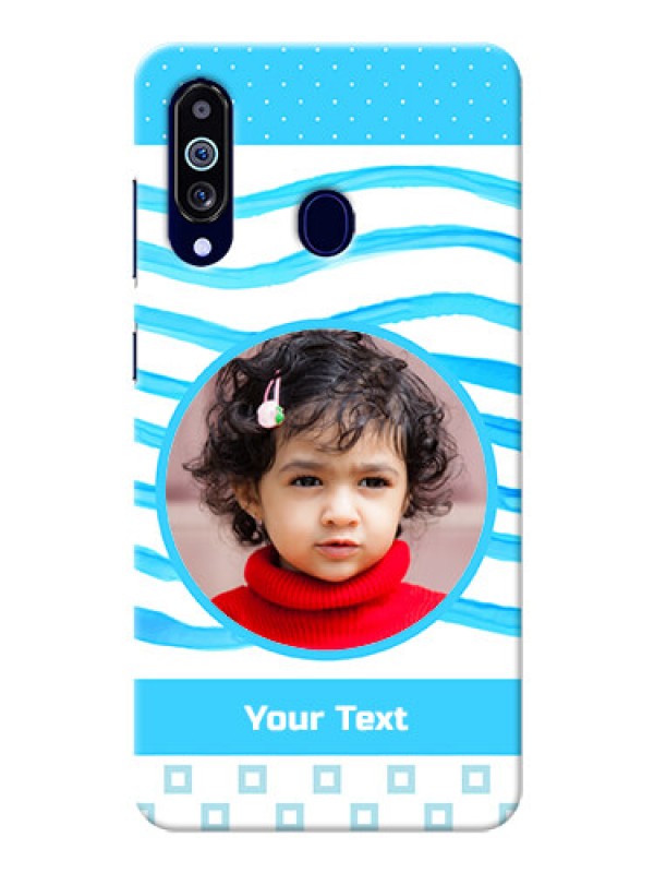 Custom Galaxy M40 phone back covers: Simple Blue Case Design
