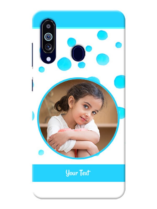 Custom Galaxy M40 Custom Phone Covers: Blue Bubbles Pattern Design