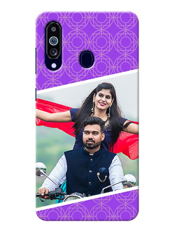 Custom Galaxy M40 mobile back covers online: violet Pattern Design