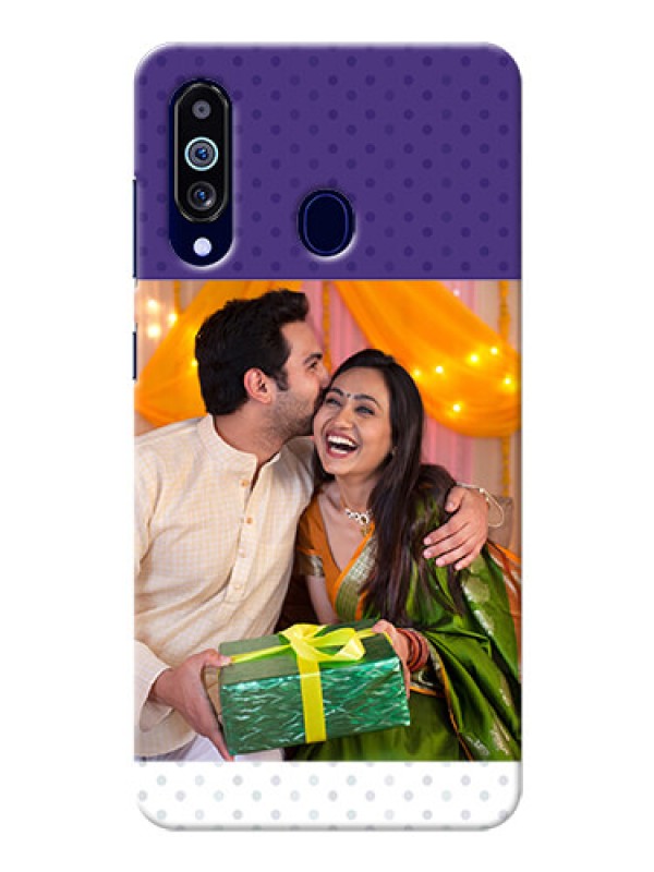 Custom Galaxy M40 mobile phone cases: Violet Pattern Design