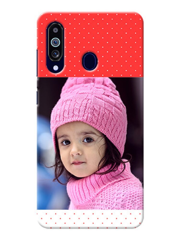 Custom Galaxy M40 personalised phone covers: Red Pattern Design