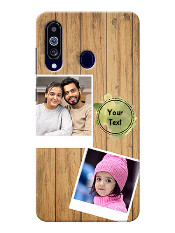 Custom Galaxy M40 Custom Mobile Phone Covers: Wooden Texture Design