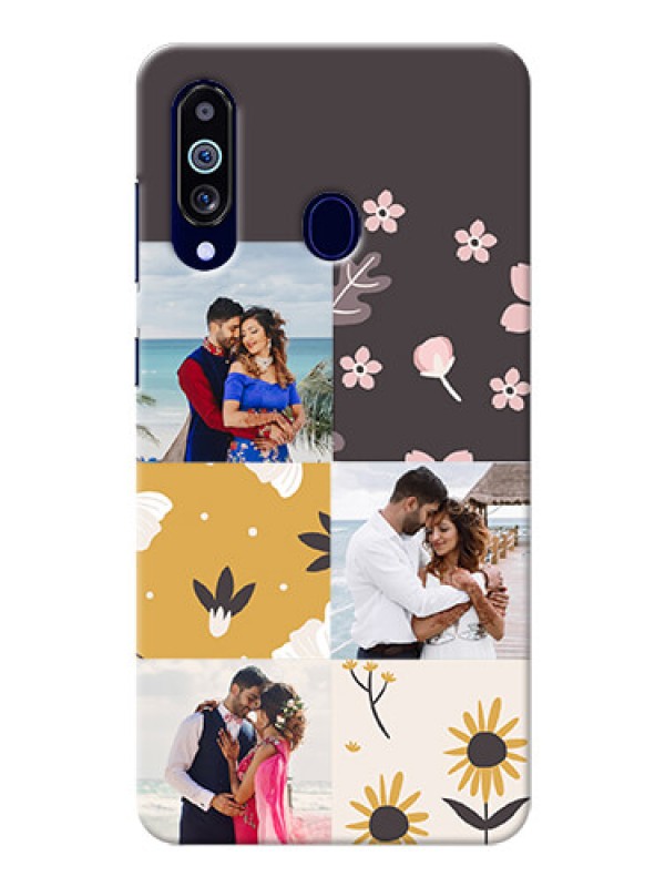 Custom Galaxy M40 phone cases online: 3 Images with Floral Design