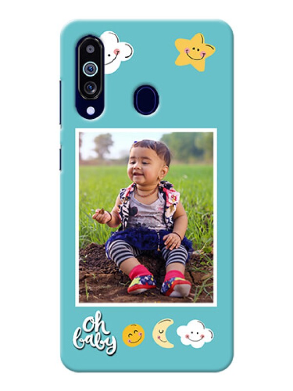 Custom Galaxy M40 Personalised Phone Cases: Smiley Kids Stars Design