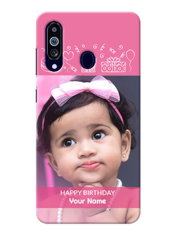 Custom Galaxy M40 Custom Mobile Cover with Birthday Line Art Design