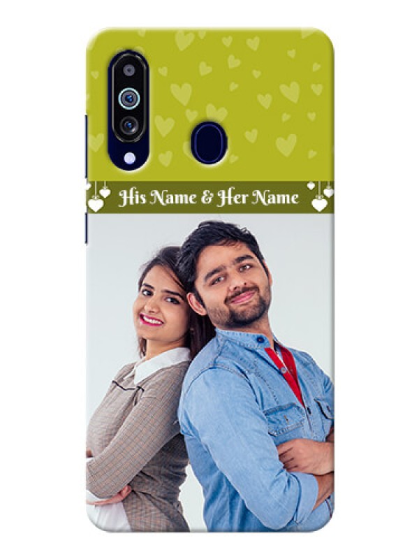 Custom Galaxy M40 custom mobile covers: You & Me Heart Design