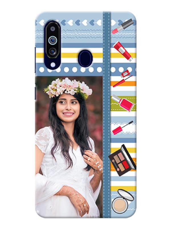 Custom Galaxy M40 Personalized Mobile Cases: Makeup Icons Design