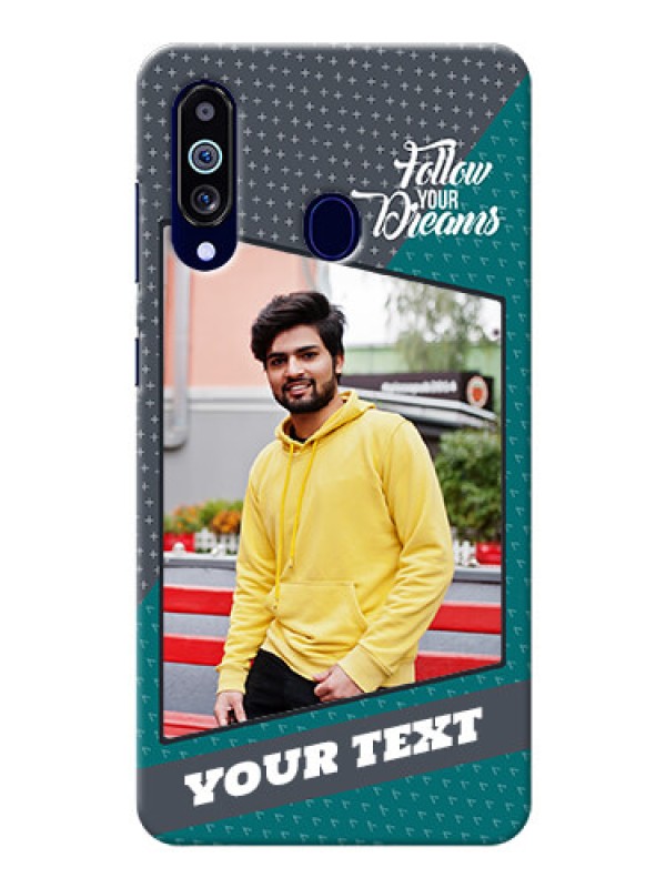 Custom Galaxy M40 Back Covers: Background Pattern Design with Quote