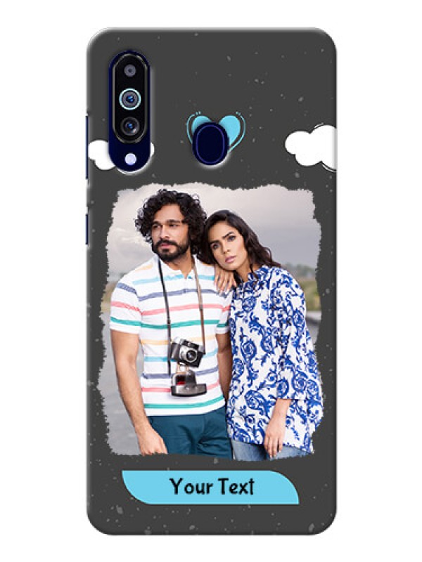 Custom Galaxy M40 Mobile Back Covers: splashes with love doodles Design