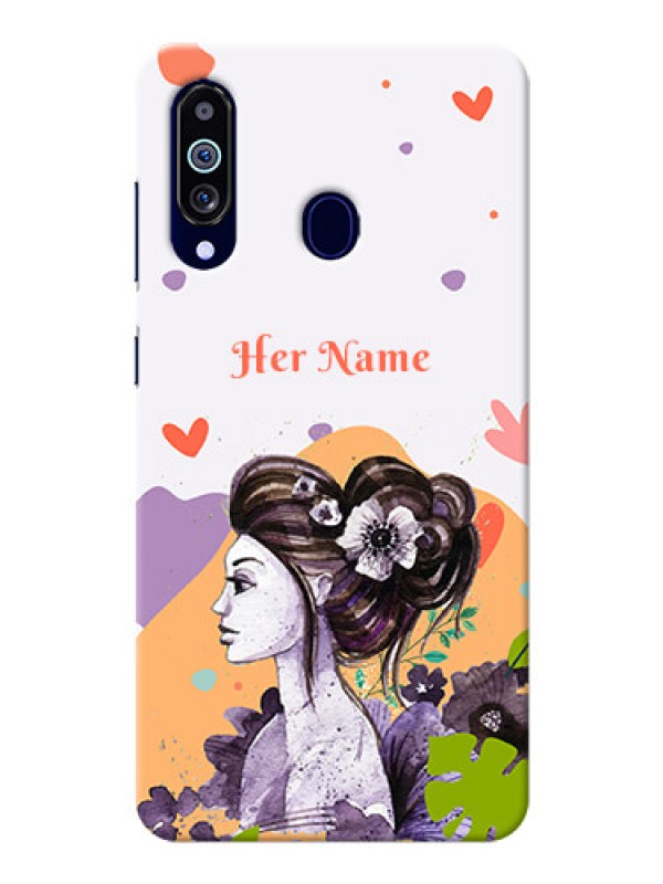 Custom Galaxy M40 Custom Mobile Case with Woman And Nature Design