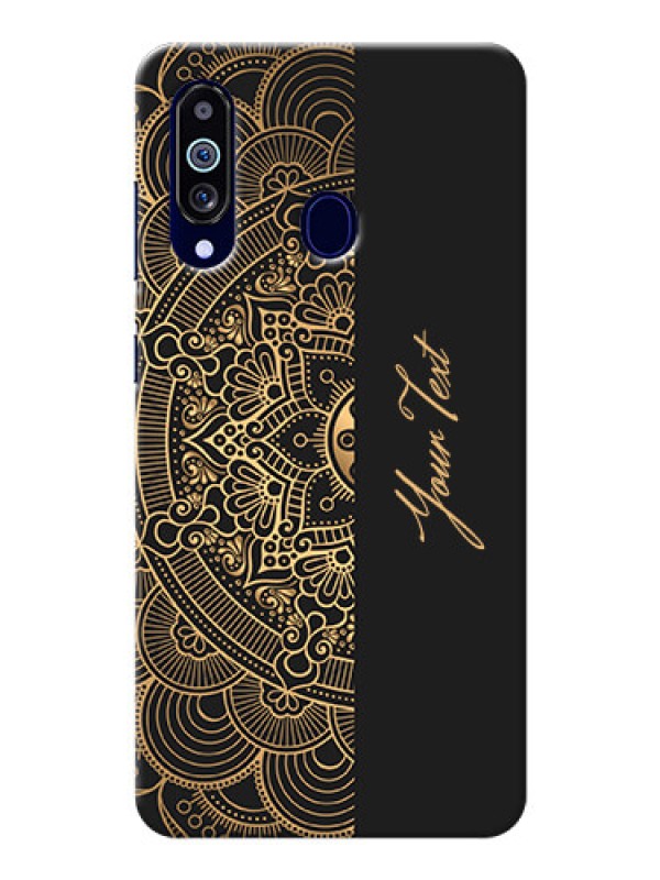Custom Galaxy M40 Back Covers: Mandala art with custom text Design